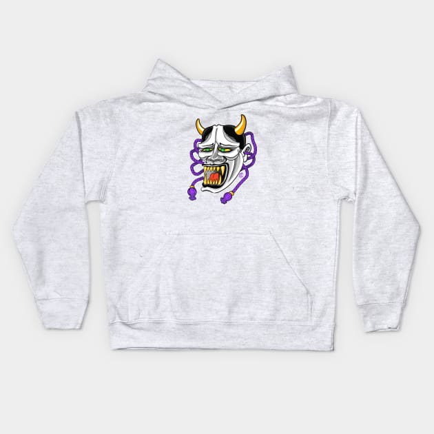 Sucky Hannya Kids Hoodie by Hori Chou Tattoo